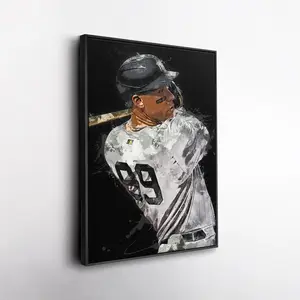 Aaron Judge Wall Art ? New York Yankees  Print, MLB Baseball Decor, Framed Poster Gift for Fan Room or Office ( Unframed - Print Only )