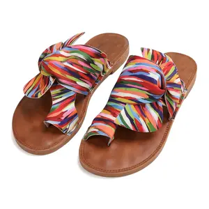 Rainbow Flat Sandals For Women 2026 Vacation Beach Trendy Dressy Open Toe Slides Cute Summer Holiday Travel Essential Sparkly Glittery Casual