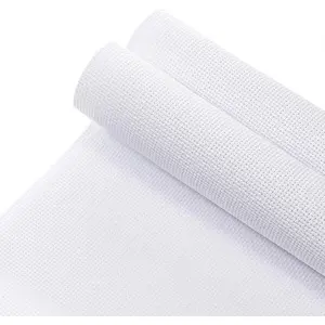 2 Pieces Cross Stitch Fabric, Aida Cloth 14 Count 19.6 x 21.6 Inch, 14 Count Aida Cloth White, Cross Stitch Fabric Classic Reserve, for Craft Embroidery, Handmade Needlework, DIY Handicrafts