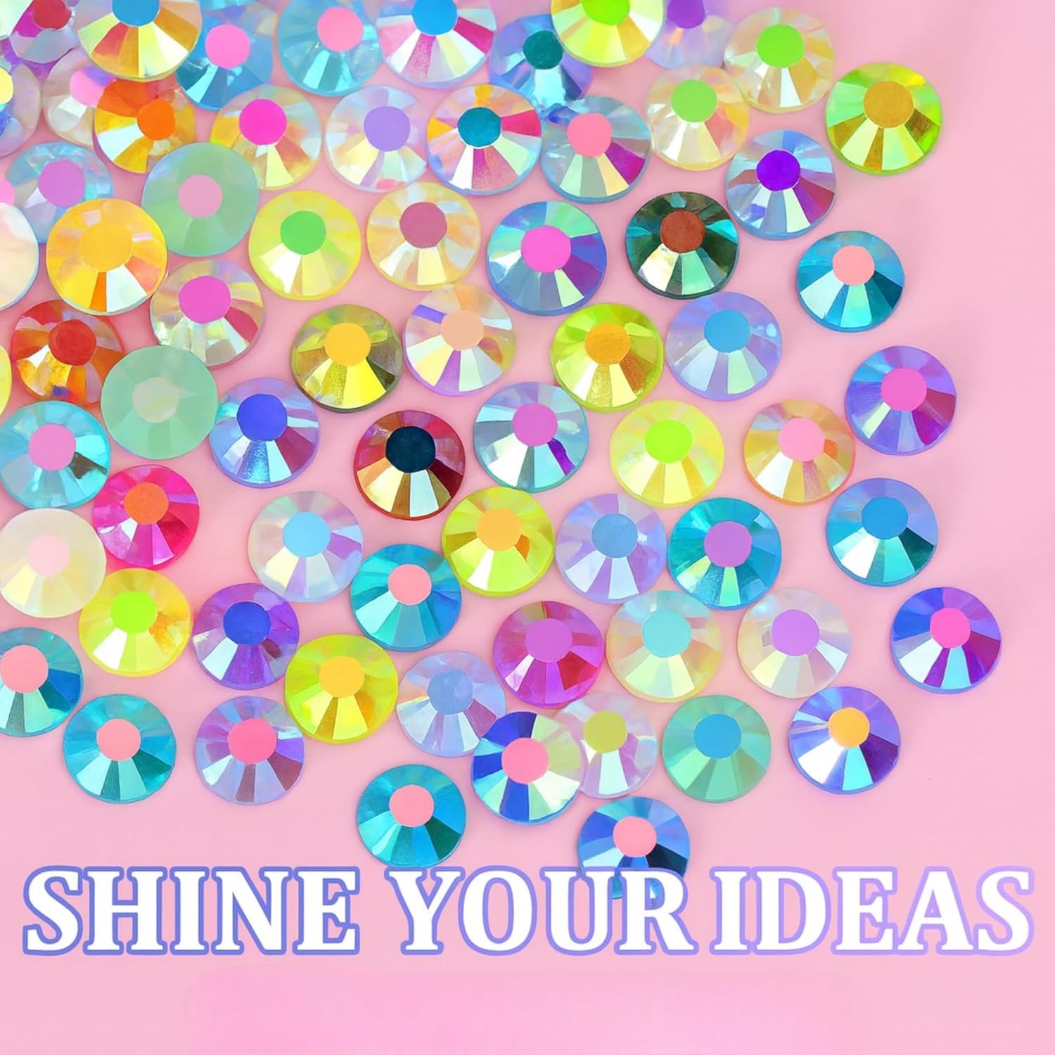 32000Pcs 40-Color 3mm Jelly Rhinestones Kit | Multicolor Flatback Resin Gems for Bedazzling, Includes Tools & Tweezers for DIY Crafts, Nail Art, Clothing, Shoes & Phone Decor