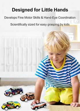 Vileafy 30 Mini Race Cars for Kids 4-8 Years Old Pull-Back Mechanism Fun Classroom Party Toys Bulk Pack