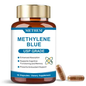 Methylene Blue Capsules, Pharma Grade Supplements, Supports Mitochondrial Function, Cellular Energy & Mental Clarity, USP Grade, Gluten Free, Vegan, 90 Capsules