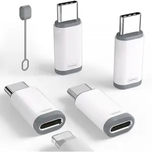 F-APT09 4 Pack Lightning to USB C Adapter for iPhone 15/16/16 Pro Max/Plus,Samsung S24,Support Charging & Data Transfer,Type C Charger Connector Cable,Lightning Female to USB C Male Adapter,Not for Audio