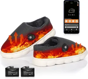SAVIOR HEAT Heated Slippers with App Control, 7.4V Electric Foot Warmer for Men & Women, Heated Shoes for Winter Home SAVIOR HEAT
