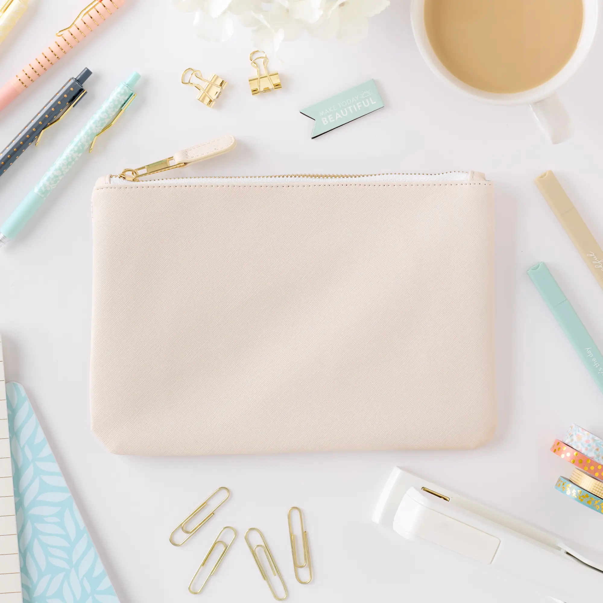 Zipper Pouch - Cream