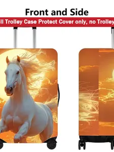 1pc horse Suitcase Cover(Suitcase not included), Travel accessories Travel essentials Suitable for travel and outings, Dustproof Cover, And Durable Travel Accessory Suitable for Various Sizes for Travel & Home Use3.24PYT-17