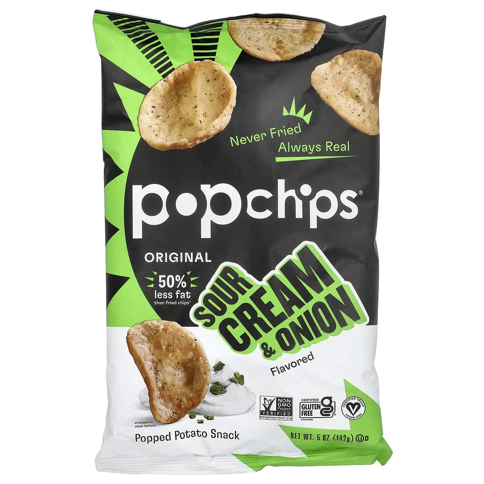Popchips Original, Sour Cream & Onion, 5 oz (142 g)