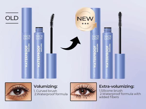SACE LADY Black Mascara Waterproof Volume Lengthening Smudge-proof Eyelashes Curler Cosmetic Eye Makeup SummerFinds