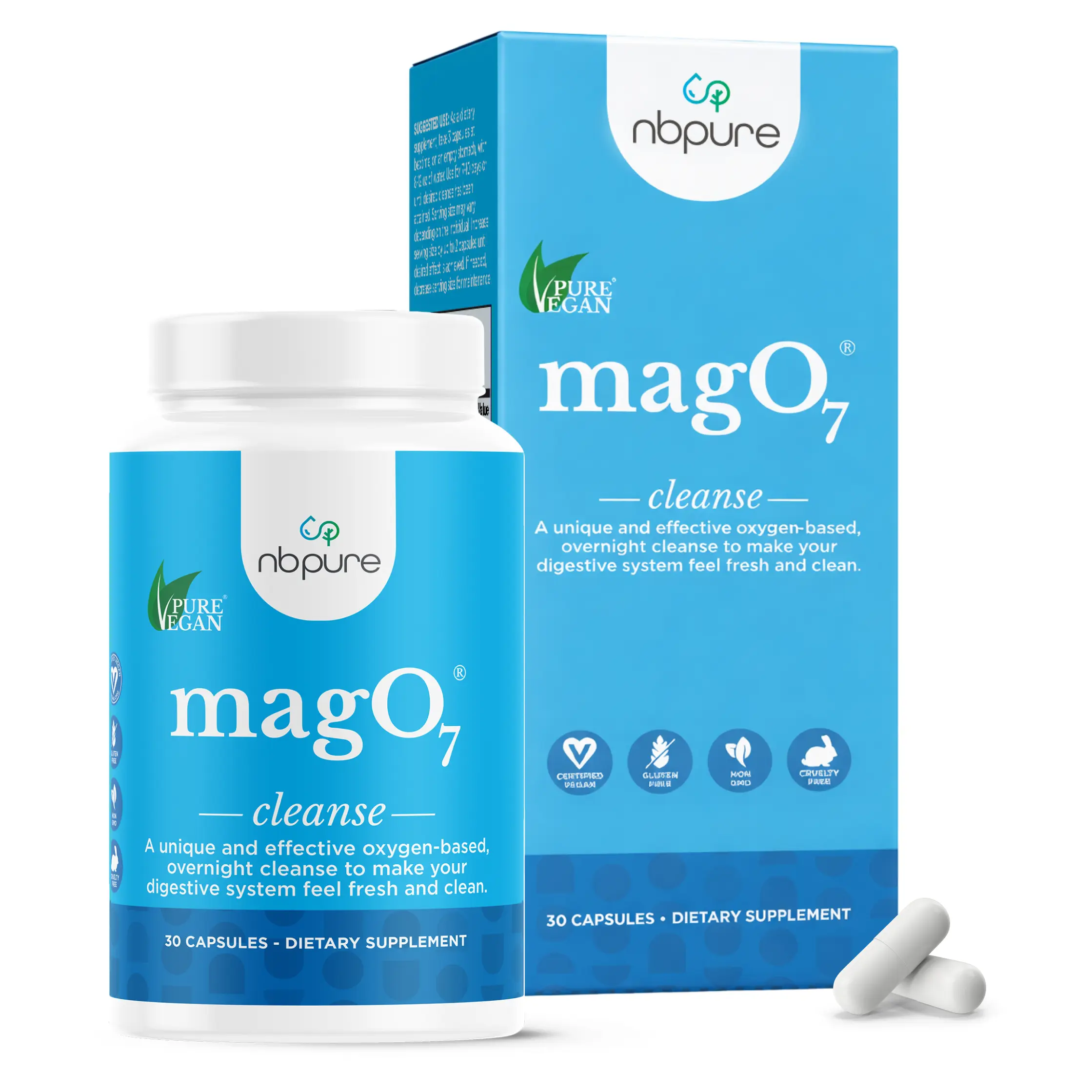 NBPure MagO7 - Original Oxygenated Magnesium Colon Cleanse & Digestive Detox Support