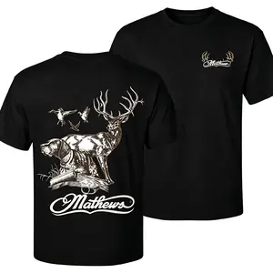 180gUS Cotton Classic Fit Outdoor Hunting T-Shirt, Deer Duck Hunting Dog Graphic Tee for Men, Soft Breathable Country Lifestyle American Fit - KitchenEra