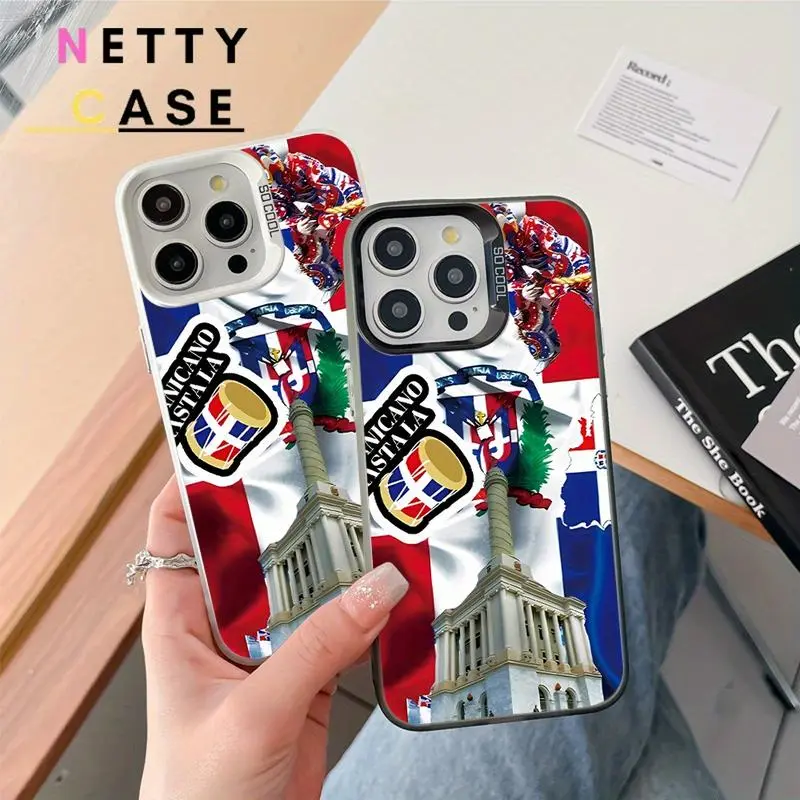 Dominican Pride Animal-Themed Flexible Shockproof TPU Smartphone Case - Personalized Colorful Frost Finish Back Cover with Protection, Resistance, Full Coverage for iPhone 17,17 Air,16,16 Plus,15,14,13,12,11 Pro Max,X,XR,XS Max,8,7 Plus