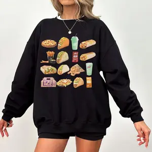[Sale off up to 50%] Taco Bell Unisex Sweatshirt, Taco Bell Lover Crewneck Gift, Fun Food Pullover Gift Fabric, Graphic Streetwear shirt
