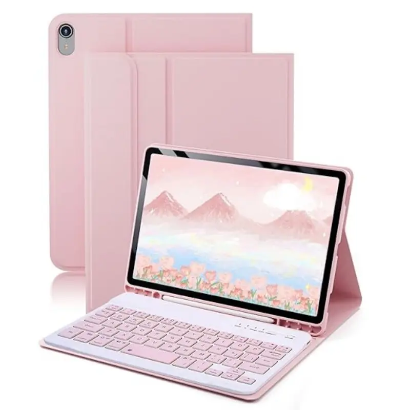 Tablet Cover, 1 Count Wireless Keyboard Case for iPad mini 7 (A17 Pro 2024) & Mini 6 (2021) 8.3 inch, Tablet Keyboard Protective Cover with Pen Holder, iPad Covers, Durable Tablet Casing, Protection, Accessories
