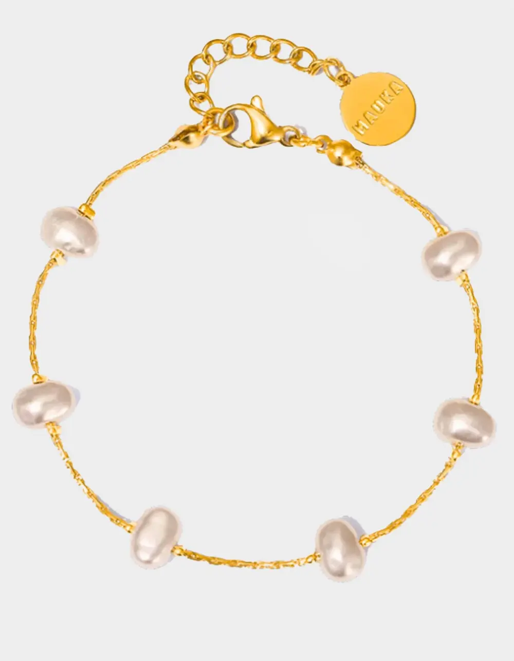 MAUKA  Womens Coastline Chain Bracelet, Gold