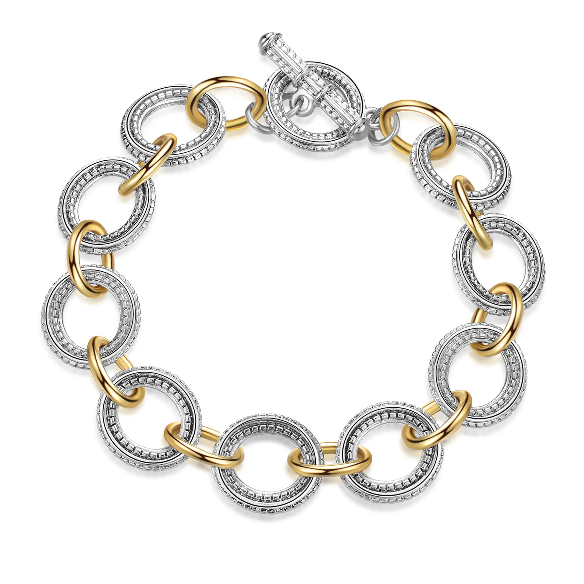 Aprilery 3-Piece Twisted Cable & Chain Bracelet Set - Vintage Inspired Stackable Jewelry Aprilery 3-Piece Twisted Cable & Chain Bracelet Set - Vintage Inspired Stackable Jewelry