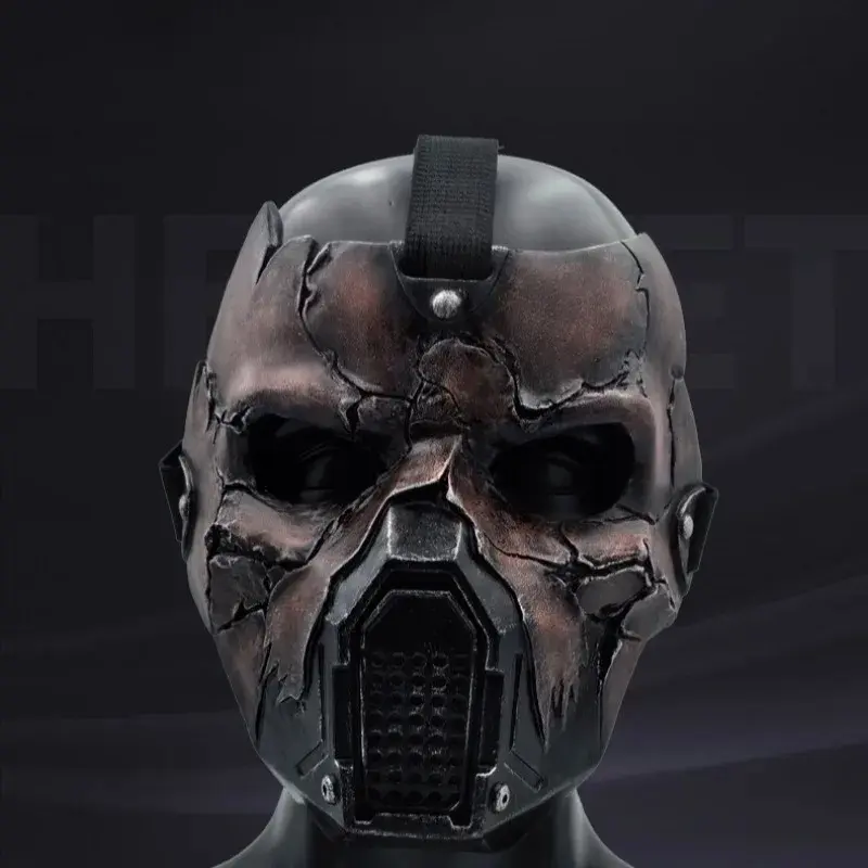 Cosplay SW Skull Helmet Mask for Man Half Face Resin Mask Halloween Mask Performance Carnival Party Props for Adult