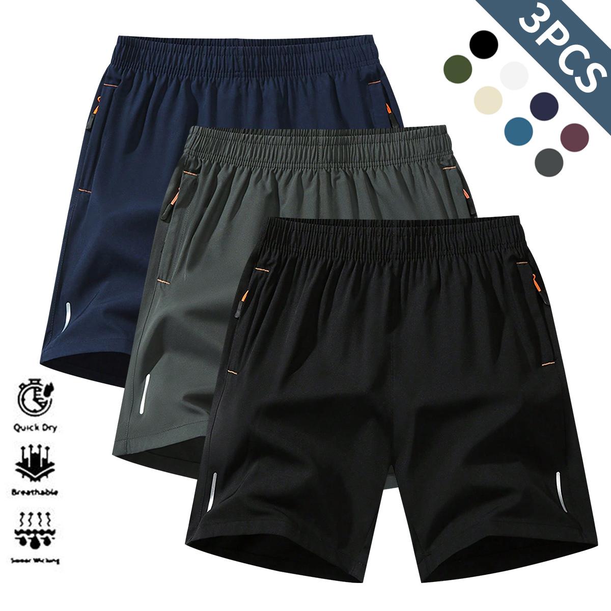 Men's Athletic Shorts Quick Dry Reflective Design Running Gym Workout Shorts for Men, Lightweight Breathable Sports Shorts with Pockets, Fitness Shorts for Outdoor Exercise