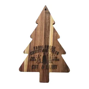 Christmas Tree, pine tree shaped Charcuterie, cutting board, acacia wood, Farm Fresh Trees