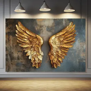 1pc Modern Abstract Golden Feather Printed Photography Backdrop, Elegant Home Decor Background - For Birthday Parties, Photo Shoots, and Weddings, All-Season Door Sign Decor, Perfect Gift for Photographers & Party