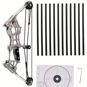 7.4 Inch Mini Composite Bow Set, Archery Target Shooting, Portable Bow, Backyard Shooting, Casual Archery, Compact Design, High Quality Arrows