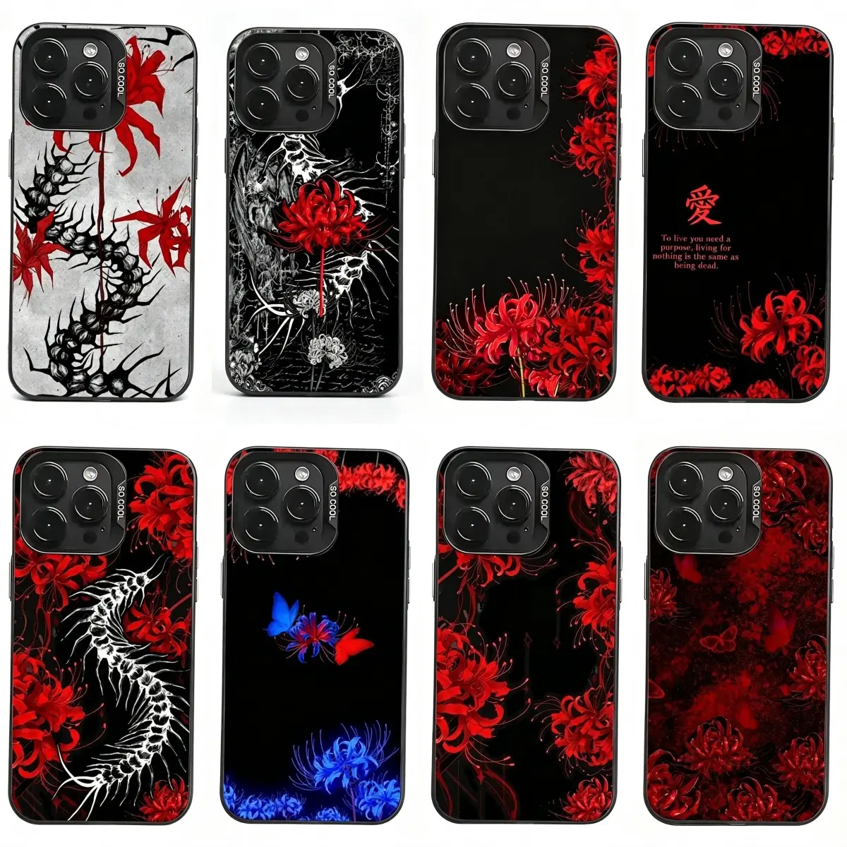 Tokyo G-Ghoul 12Red s-spider lily-y Phone Case  for iPhone 17 17E 16 E 17, 16, 15, 14, 13, 12, 11 Pro Air Plus ProMax and Samsung S26-S20 Ultra Plus FE shock-absorbing phone cases, fashionable gift.