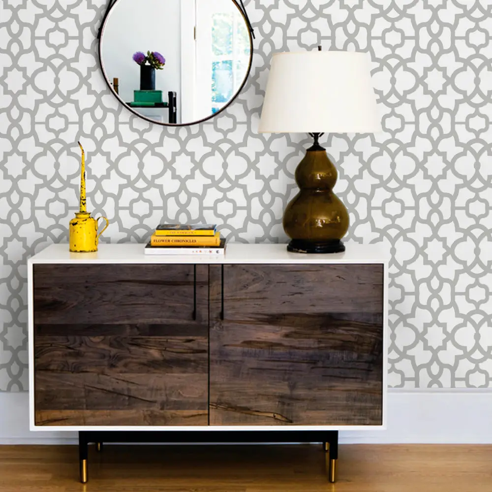 Trellis Peel and Stick Wallpaper, Classic Renter-Friendly Wall Covering, Adds Elegance, Every 12" Width Home Improvement Wall Trim