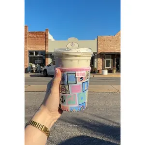 ‘Seaside Stamps’ Drinky Dink™ Coffee Sleeve