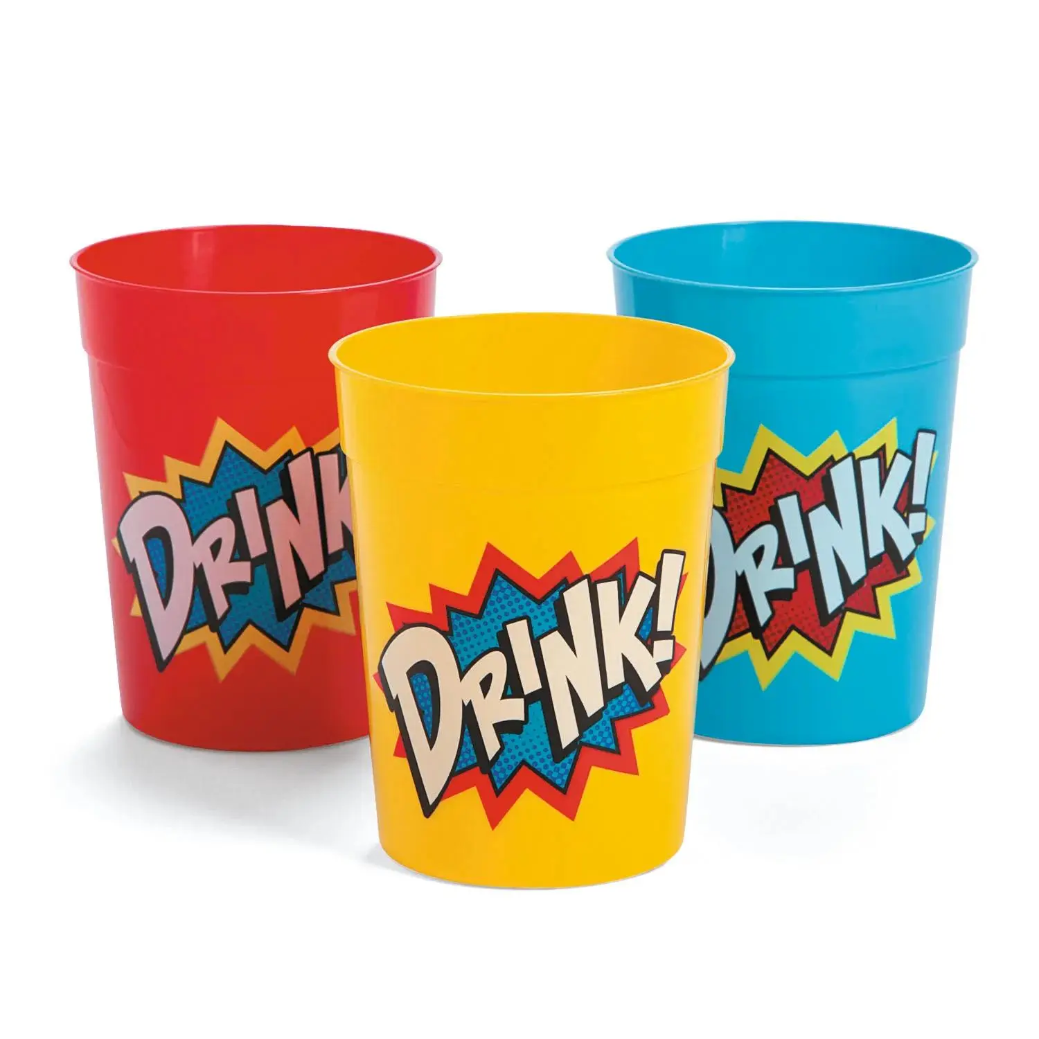 10 oz. Superhero Sound Effect Reusable BPA-Free Plastic Tumblers - 12 Ct.