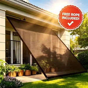 10x13FT 90% Shade Cloth Heavy Duty Sunblock Net with Grommets & Free Ropes, UV Block Cooling Sun Shade Canopy Cover for Outdoor Patio Pergola Garden Plants Greenhouse, Heatwave Essential Summer Mega Sale