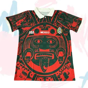 1997 Mexico National Team Away Red Short Sleeve Retro Soccer Jersey