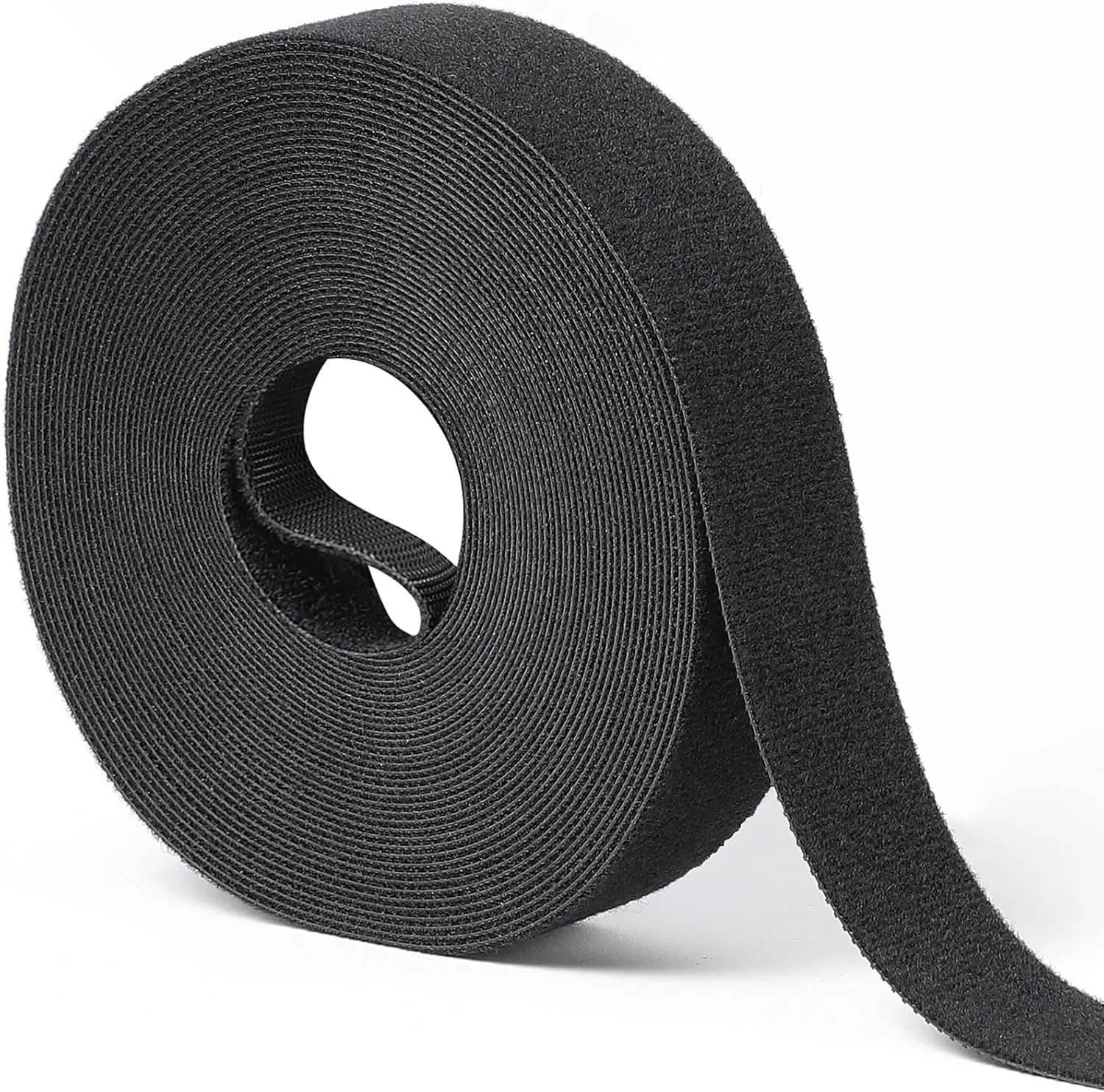 Double-Sided 1 in x 30 ft Hook and Loop Roll Strips, Self-Gripping Straps, Reusable Multi-Purpose Wrap Fasteners for Home, Office, Data Center and More