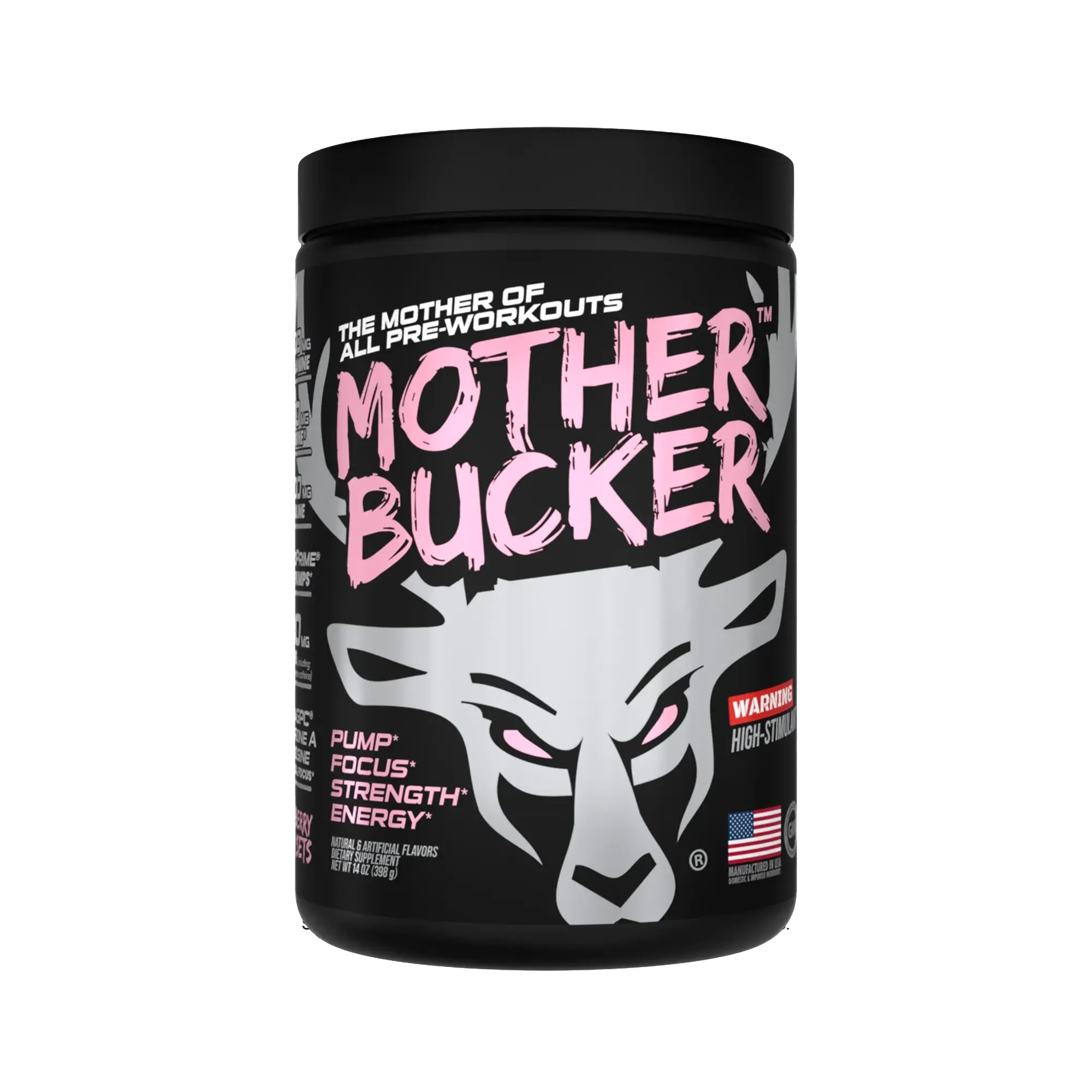 Bucked Up Mother Bucker Pre-Workout Powder - High-Intensity Gym & Fitness Dietary Supplement for Bodybuilding, Essential Preworkout for US Training Enthusiasts