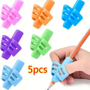 5-Piece Writing Grip Trainer Set, Innovative Pen Holder & Posture Corrector, Finger Clip Gripper for Lefties/righties Students