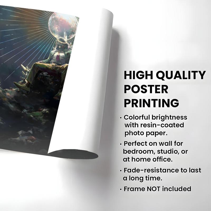 Ad Astra D-Disco Elysium Poster HD Waterproof Self-Adhesive Art Vibrant Wall Print for Living Room Bedroom Bar Parlor Home Decor Gift Fade-Resistant Easy-Apply Durable Dly Artwork