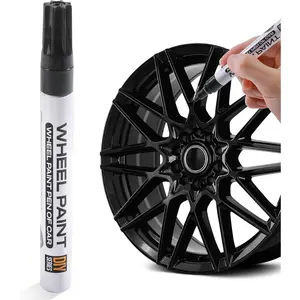 Car Rim Repair Kit Curb Rash,Touch Up Paint Pen,Car Accessories Wheel Paint for Rims,Wheel Scratch Repair Kit,Car Tire Marker Pens,Waterproof Car Tire Paint Pen,Fits Car Rim Scratch Repair (Bright Black)