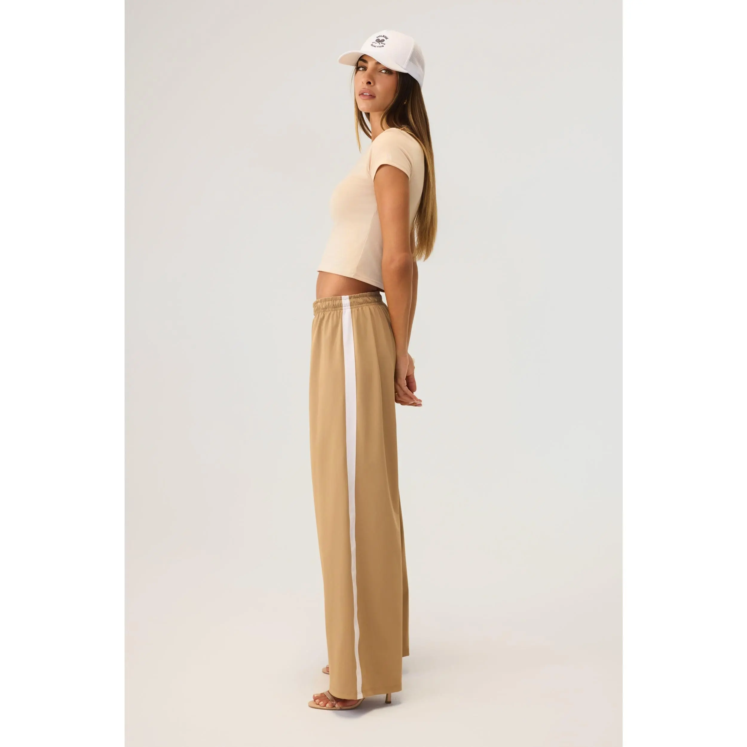 Melrose Social Club Track Pants Sand - Eco-Certified
