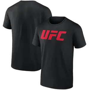 Mens Black UFC Red Logo T Shirt, MMA Fight Gear, Official UFC Apparel, Gift For Fight Fans And Sports Enthusiasts