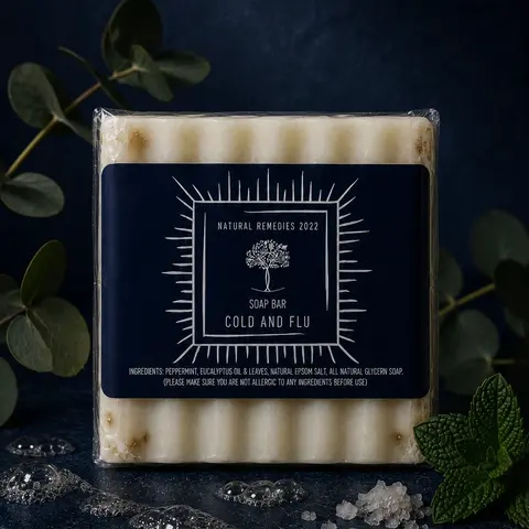 Cold & Flu Relief Body Care Cleanser Soap Bar with Shea & Glycerin