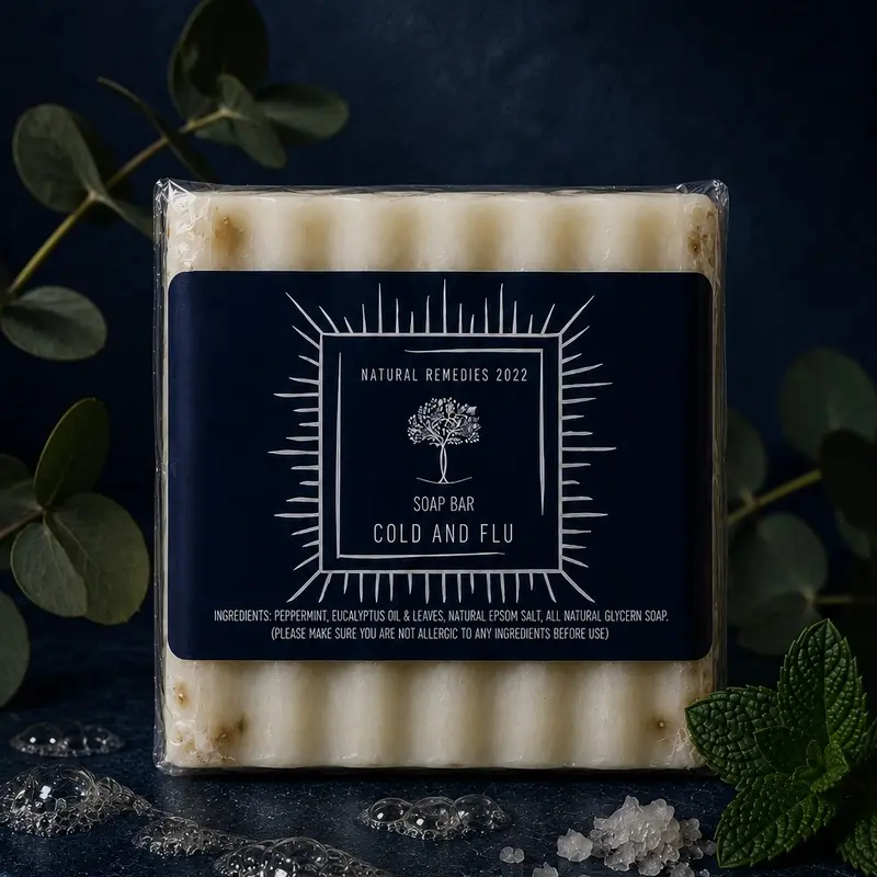 Cold & Flu Relief Body Care Cleanser Soap Bar with Shea & Glycerin