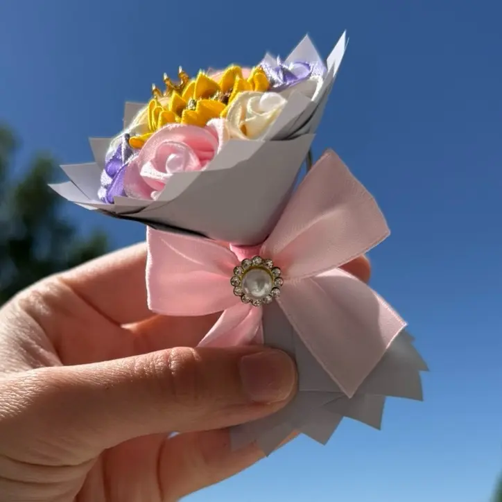 Princess-Inspired Mini Bouquet Keychain