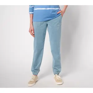 Denim & Co. Regular Comfy Knit Air Straight Leg Cargo Jogger