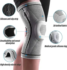 2PCS Knee Brace for Women & Men, Knee Compression Sleeve Support with Patella Gel Pad & Side Spring Stabilizers for Pain Relief