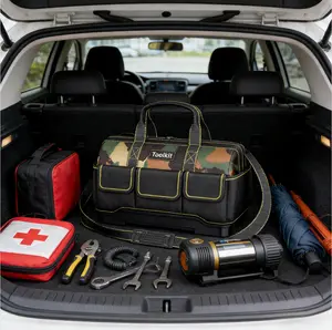 Multi-functional Canvas Tool Bag Special for Electricians & Carpenters Thickened Portable Large-Capacity Storage Bag for Repair