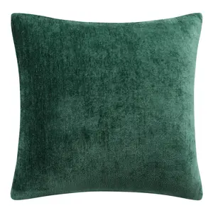 PiccoCasa Chenille Throw Pillow Covers, Soft Decorative Cushion Covers Water Repellent Couch Pillowcase Home Cute Pillowcases for Sofa Car, 20x20 Inch Emerald Green