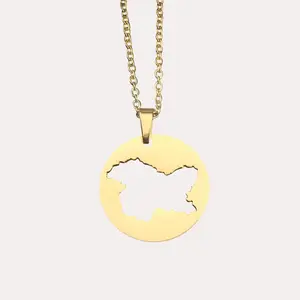 Kashmir Map Necklace