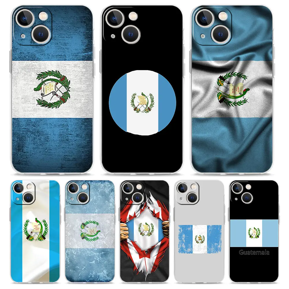 Guatemala Flag Transparent Phone Cases For iPhone 17 Promax Pro Air 16 Plus 15 14 13 12 11 Clear Soft Shockproof Protective Cover Gift For Birthday Christmas