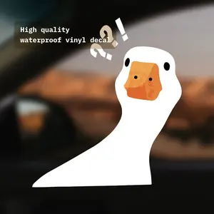 Confused duck | outdoor decal | funny vinyl decal | Decal Laptop Macbook Car Bumper Sticker