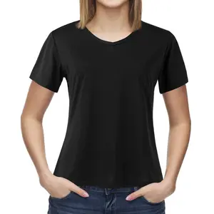 2Pack Women’s Basic V Neck Tops Great for Layering or Gym Outfits Lightweight Comfortable Fit