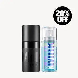 Milk Makeup The Super Setters Bundle Hydro Grip & Pore Eclipse Setting Sprays Dewy Matte Finish Duo Vegan Travel Size Hydrate Moisture Hydrating Cosmetic Mist Spraying Moisturizer