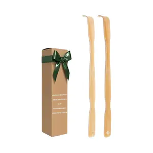 Bamboo Back Scratcher, 16.5”, 2 Pack, Wooden Back Scratcher Long Handle for Men and Women